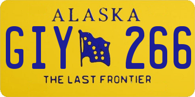 AK license plate GIY266