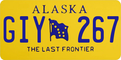 AK license plate GIY267