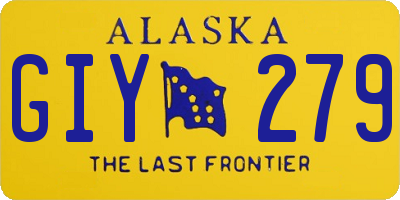 AK license plate GIY279