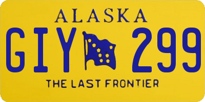 AK license plate GIY299