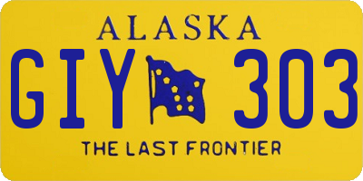 AK license plate GIY303