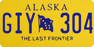 AK license plate GIY304