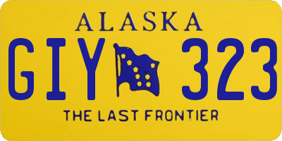 AK license plate GIY323