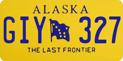 AK license plate GIY327
