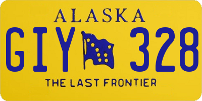 AK license plate GIY328