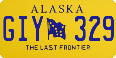 AK license plate GIY329