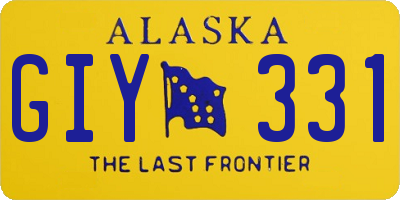AK license plate GIY331