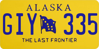 AK license plate GIY335