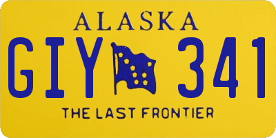 AK license plate GIY341