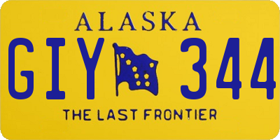 AK license plate GIY344