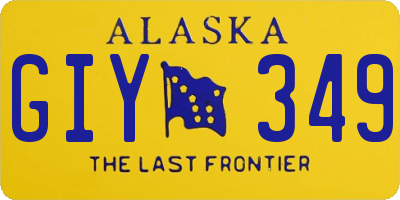 AK license plate GIY349