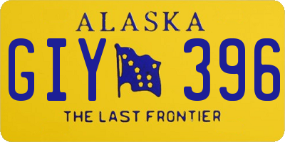 AK license plate GIY396