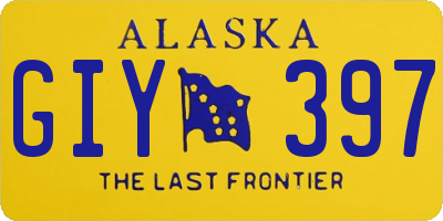 AK license plate GIY397
