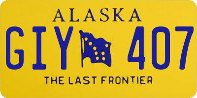 AK license plate GIY407