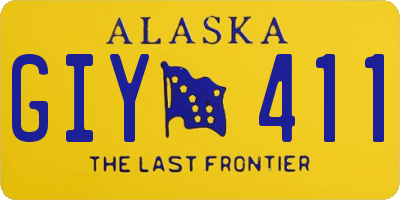 AK license plate GIY411