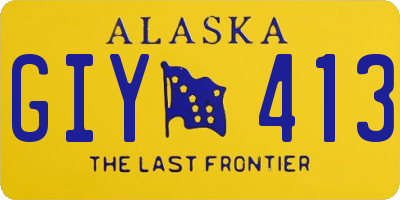 AK license plate GIY413