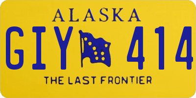 AK license plate GIY414