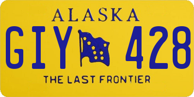 AK license plate GIY428