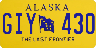 AK license plate GIY430