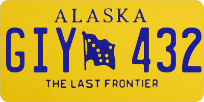 AK license plate GIY432