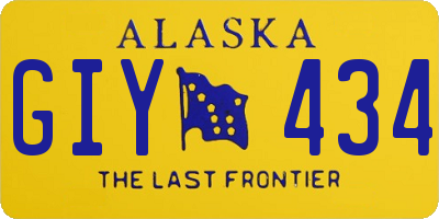 AK license plate GIY434