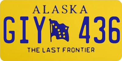 AK license plate GIY436