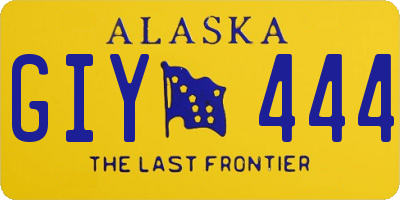 AK license plate GIY444