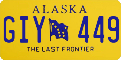 AK license plate GIY449