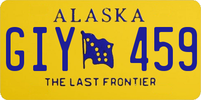 AK license plate GIY459