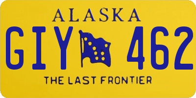 AK license plate GIY462