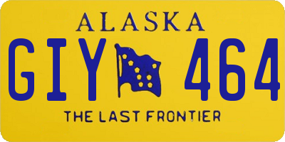 AK license plate GIY464