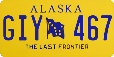 AK license plate GIY467