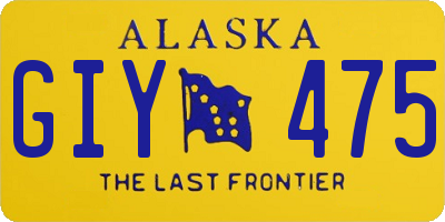 AK license plate GIY475
