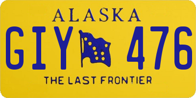 AK license plate GIY476