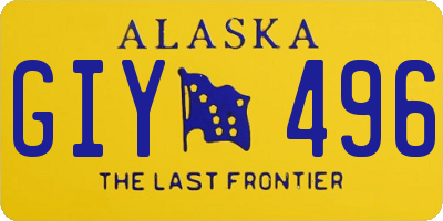 AK license plate GIY496