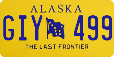 AK license plate GIY499