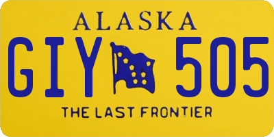 AK license plate GIY505
