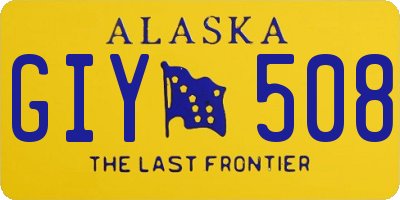 AK license plate GIY508