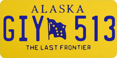 AK license plate GIY513