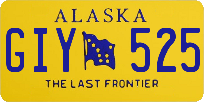 AK license plate GIY525