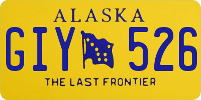AK license plate GIY526