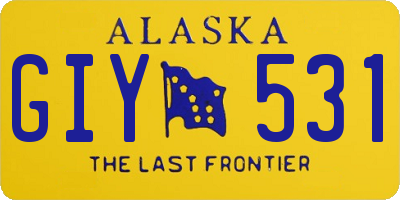 AK license plate GIY531