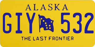 AK license plate GIY532
