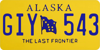 AK license plate GIY543