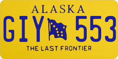 AK license plate GIY553