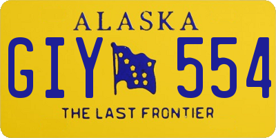 AK license plate GIY554