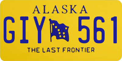 AK license plate GIY561