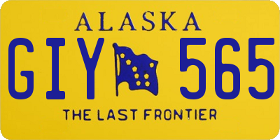 AK license plate GIY565