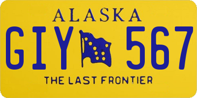 AK license plate GIY567