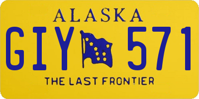 AK license plate GIY571